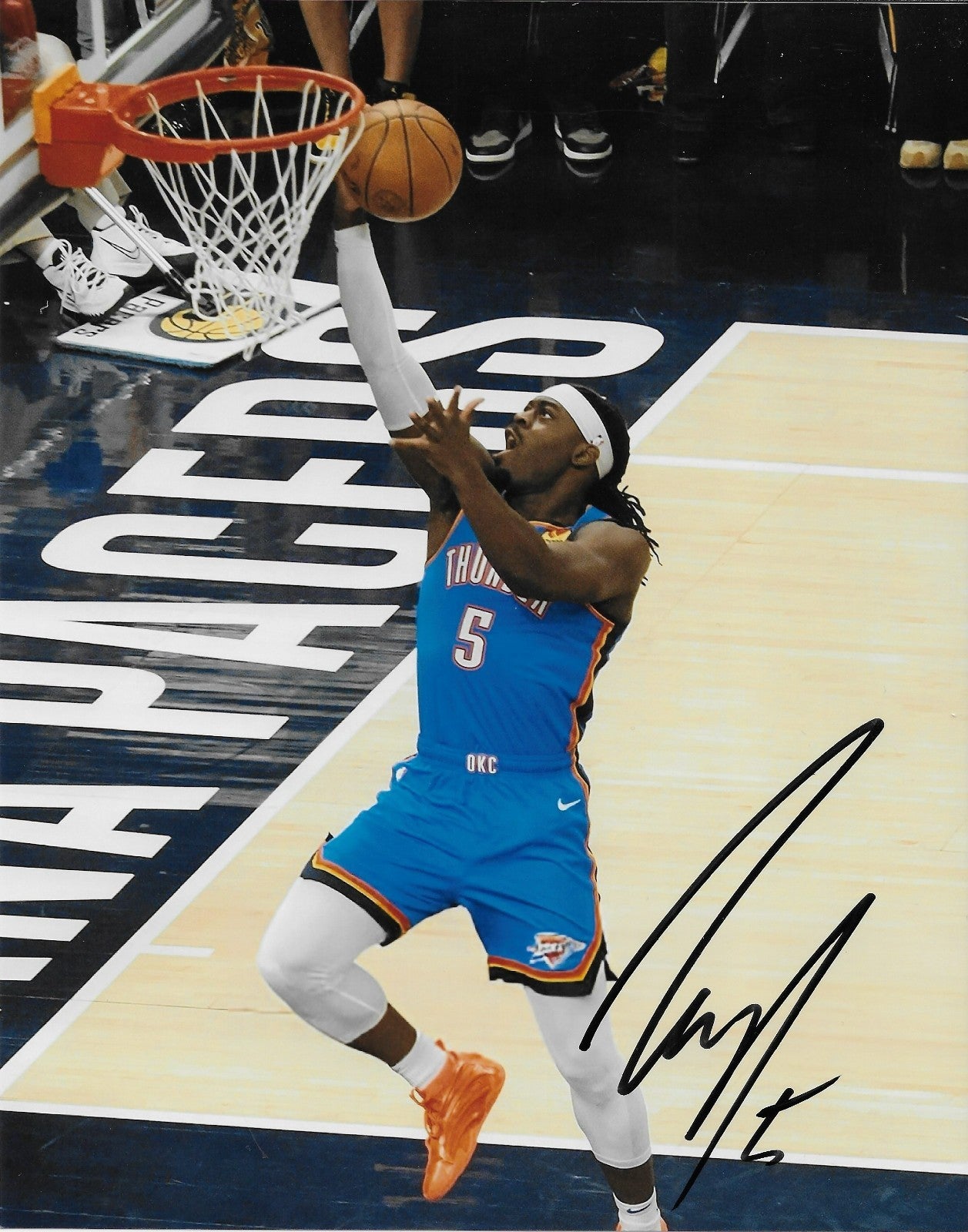 Signed Luguentz Dort Oklahoma City Thunder Signed 8x10 Photo #3 Original