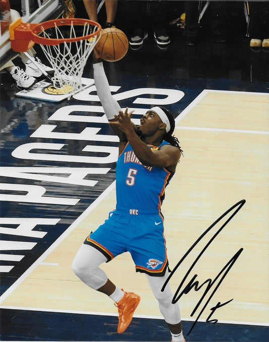Signed Luguentz Dort Oklahoma City Thunder Signed 8x10 Photo #3 Original
