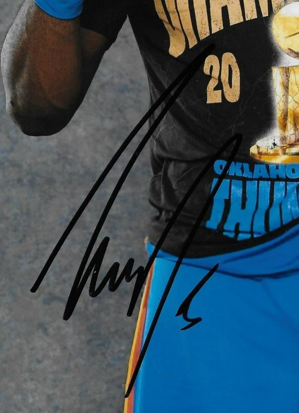 Signed Luguentz Dort Oklahoma City Thunder 2025 Champions 8x10 Photo #5 Original