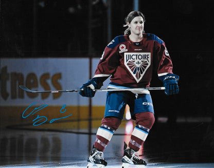 Signed  Gabrielle David PWHL Montreal Victoire 8x10 Photo #1 Original