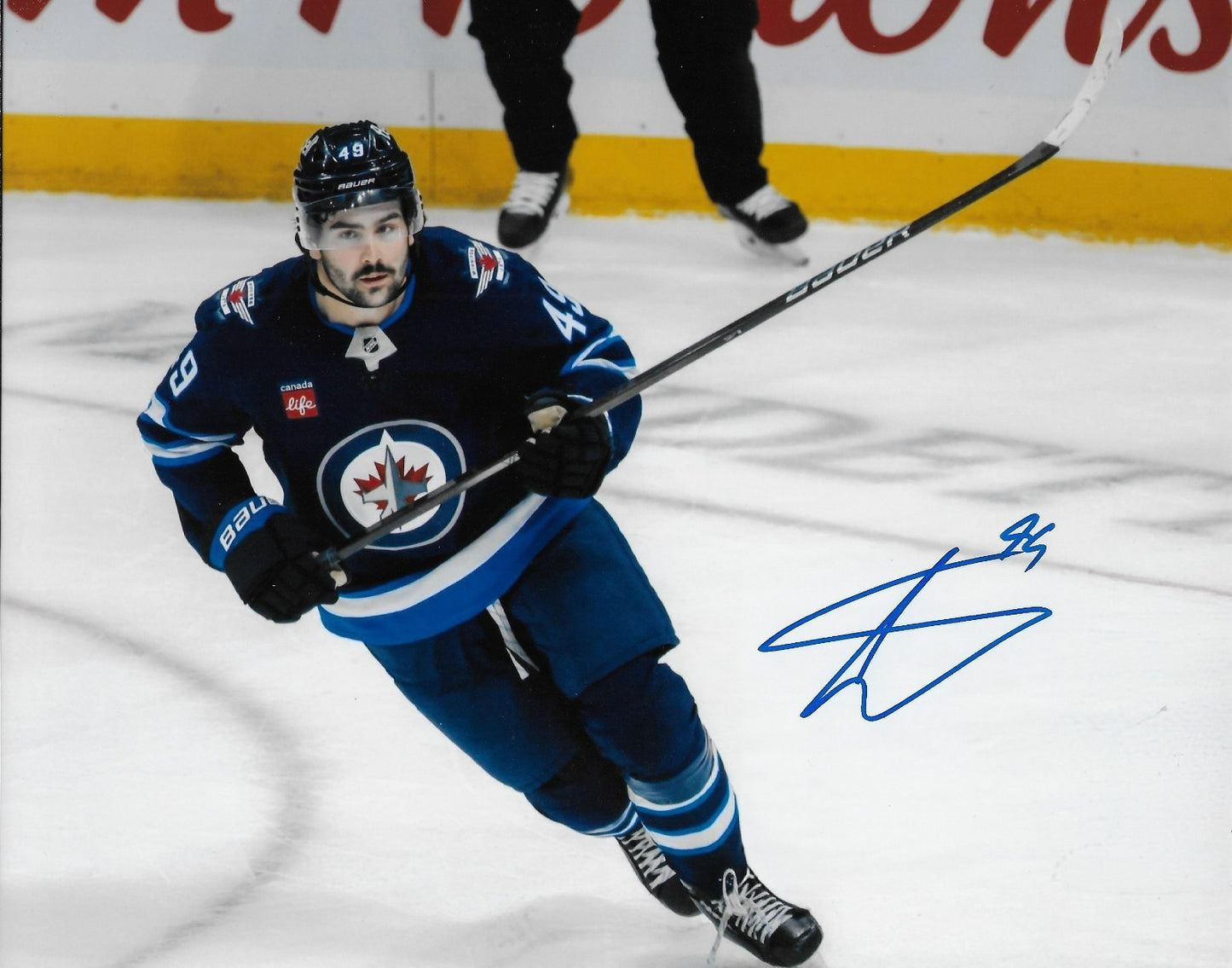 Signed Colby Barlow Winnipeg Jets Autographed 8x10 Photo #1 Original
