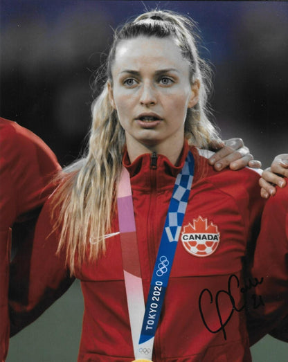 Signed Gabrielle Carle Team Canada Womens Soccer 8x10 Photo #2 Original