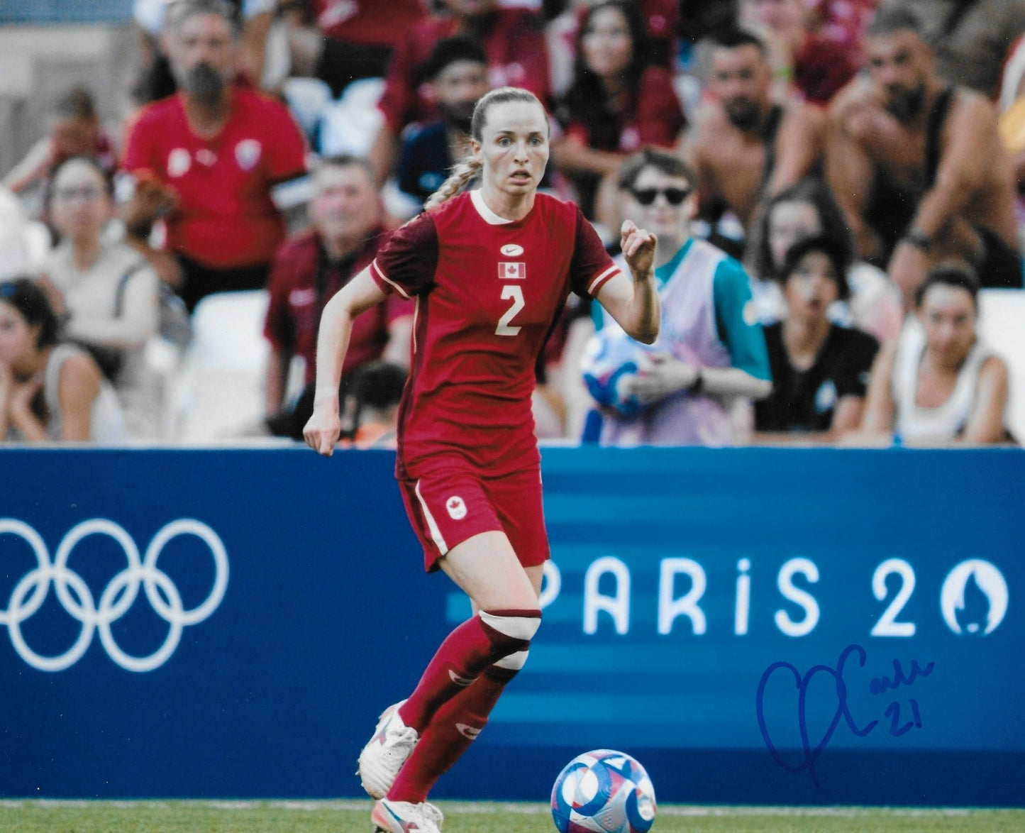 Signed Gabrielle Carle Team Canada Womens Soccer 8x10 Photo #3 Original