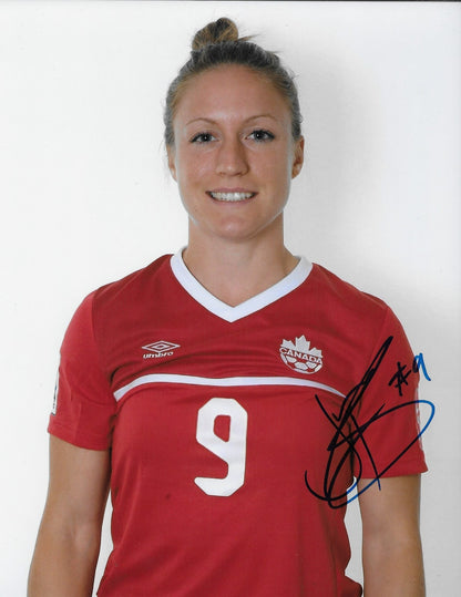 Signed  Josee Belanger Team Canada Womens Soccer 8x10 Photo #1 Original