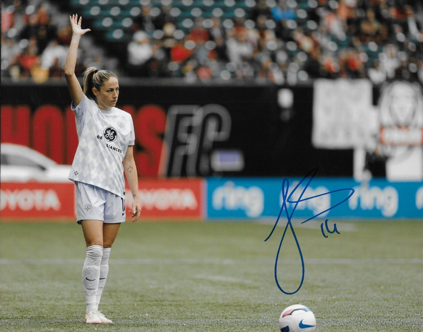 Signed Janine Sonis Team Canada Racing Louisville FC Womens Soccer 8x10 Photo #4
