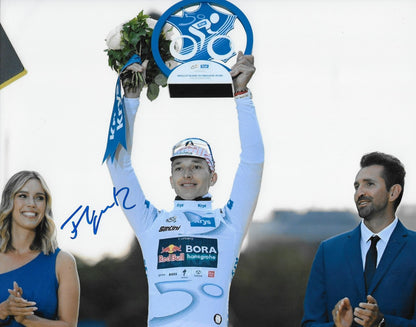 Signed Cycling Florian Lipowitz UCI Team Red Bull–BORA–Hansgrohe 8x10 Photo #4