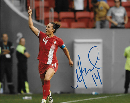 Signed  Melissa Tancredi Team Canada Womens Soccer 8x10 Photo #2 Original