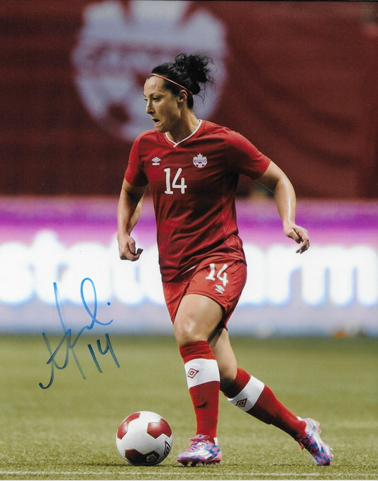 Signed  Melissa Tancredi Team Canada Womens Soccer 8x10 Photo #3 Original