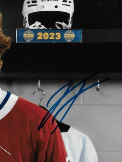 Signed Jacob Fowler Montreal Canadiens Autographed 8x10 Photo #2 Original