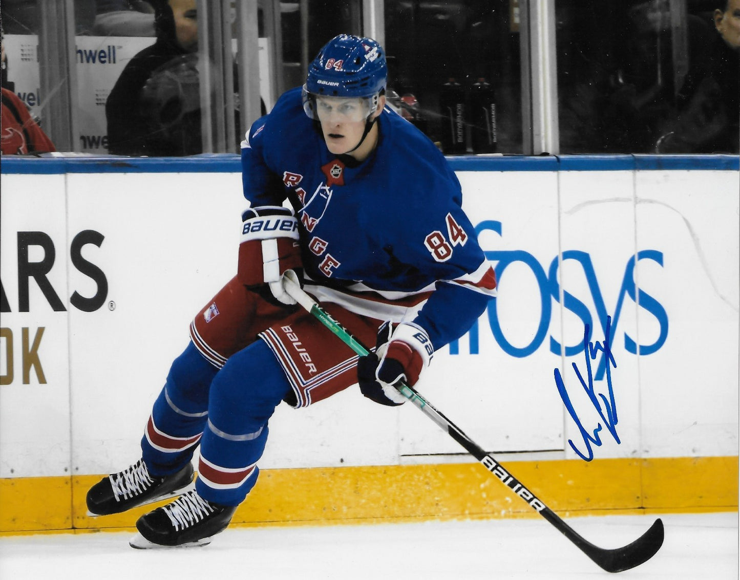 Signed Adam Edstrom New York Rangers Autographed 8x10 Photo #3 Original