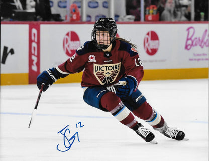 Signed Jennifer Gardiner Montreal Victoire  PWHL Hockey 8x10 Photo #1 Original