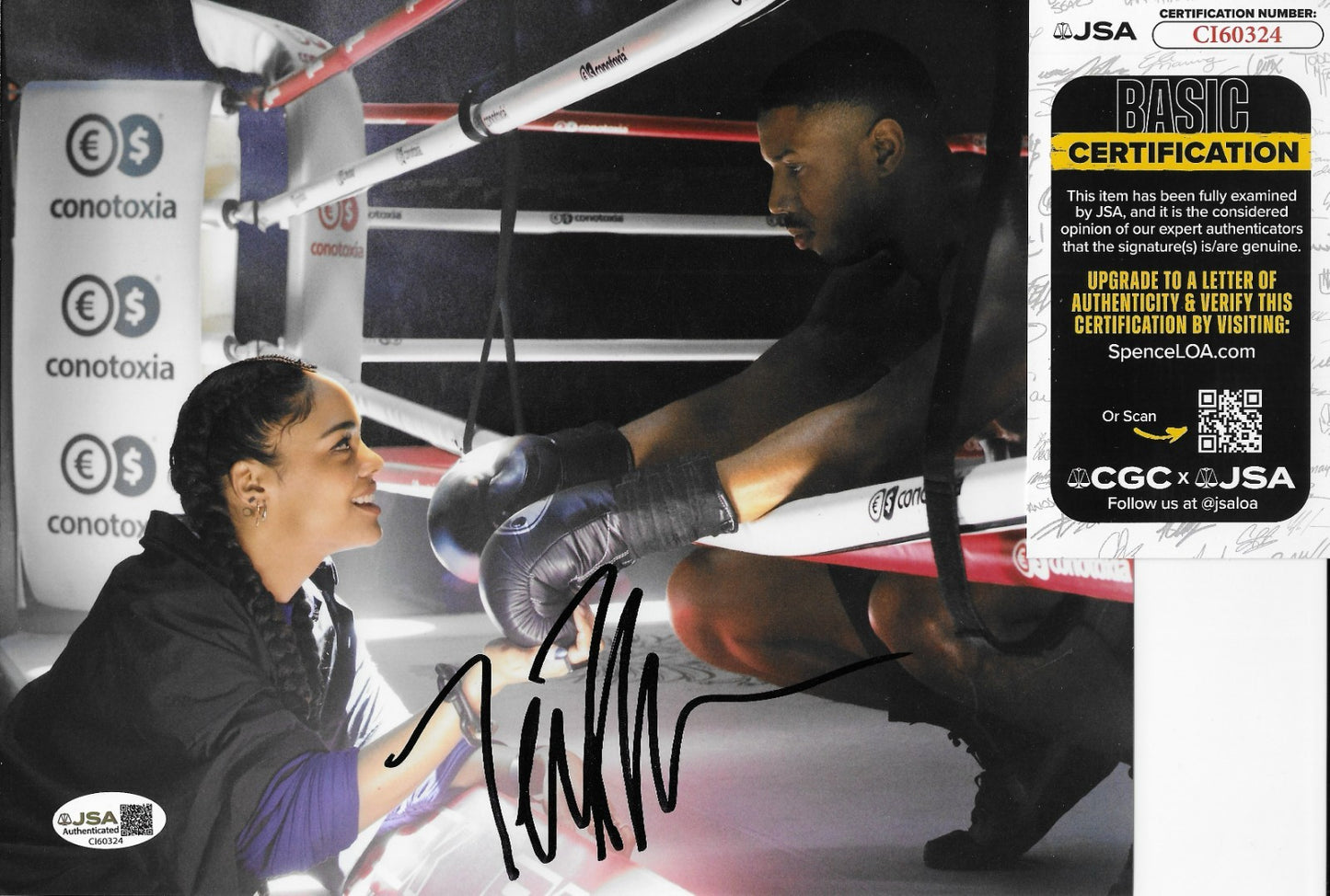 Signed Tessa Thompson Creed II Autographed 8x10 Photo #2 with JSA Authentication