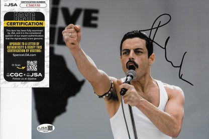 Signed Rami Malek Queen Bohemian Rhapsody 8x10 Photo #1 with JSA Authentication