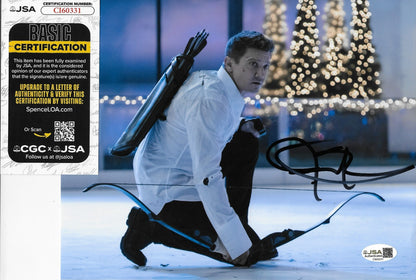 Signed Jeremy Renner Hawkeye Autographed 8x10 Photo #1 with JSA Authentication