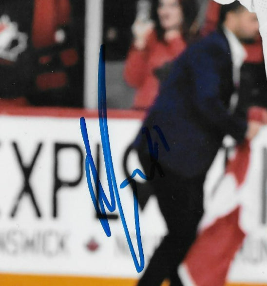 Signed Nathan Gaucher Anaheim Ducks Team Canada 8x10 Photo #2 Original