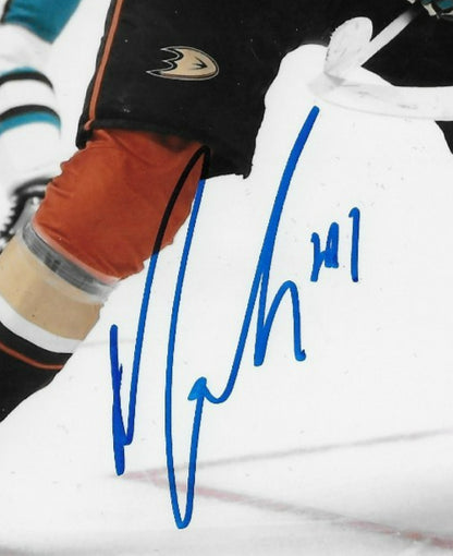 Signed Nathan Gaucher Anaheim Ducks Thomas Bordeleau Sharks 8x10 Photo Original