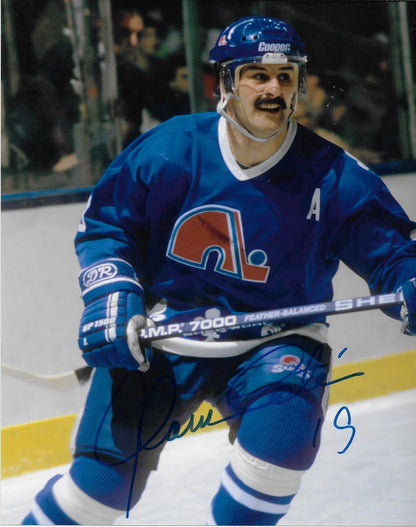Signed Alain Cote # 19 Quebec Nordiques Autographed 8x10 Photo #1 Original