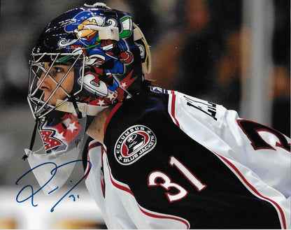 Signed Pascal Leclaire Columbus Blue Jackets Goalie 8x10 Photo #1 Original