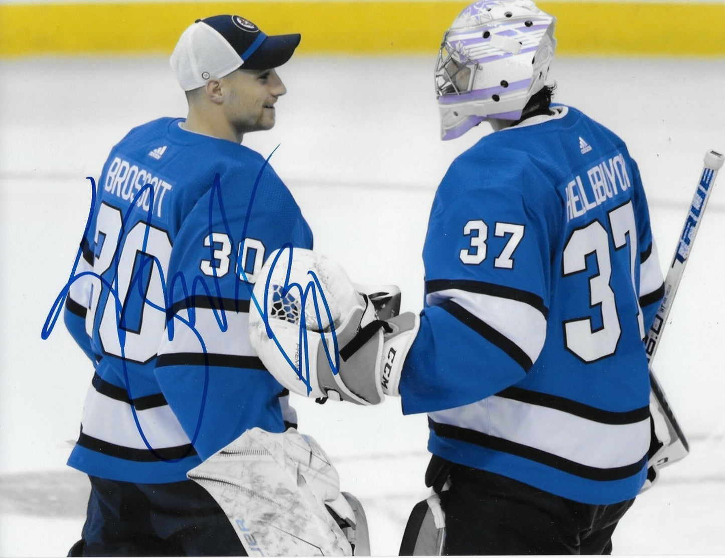 Signed Laurent Brossoit Winnipeg Jets Goalie Autographed 8x10 Photo #2 Original