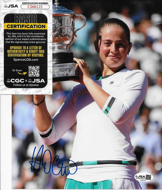 Signed Jelena Ostapenko WTA Tennis Signed 8x10 Photo #2 with JSA Authentication