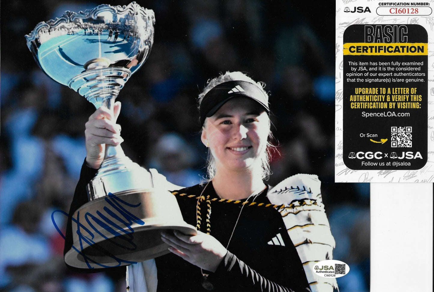 Signed Clara Tauson WTA Tennis Signed 8x10 Photo #2 with JSA Authentication