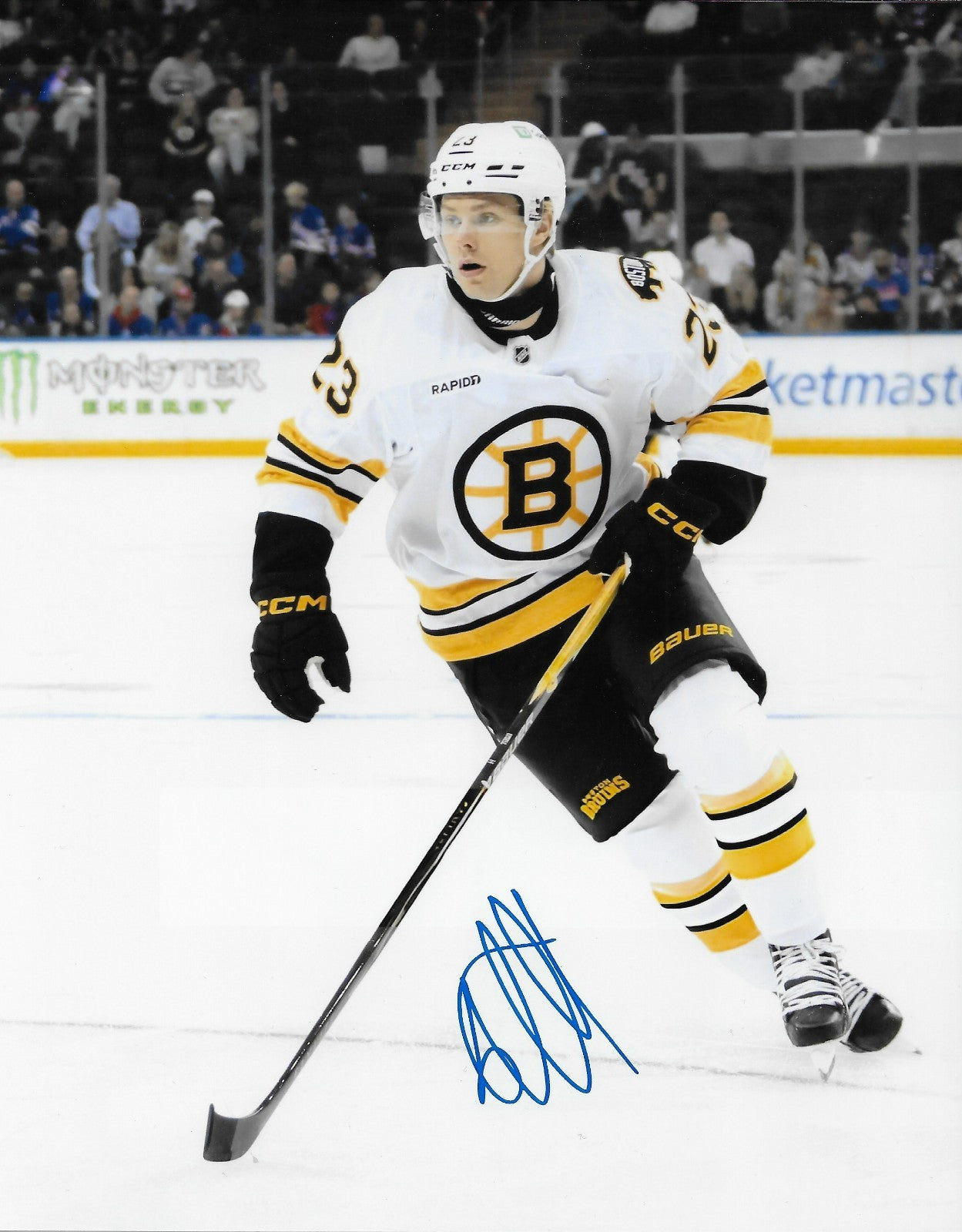 Signed Fabian Lysell Boston Bruins Autographed 8x10 Photo #5 Original