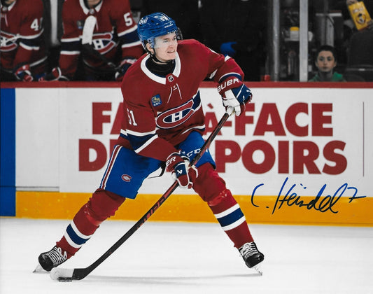 Signed Carlos Handel Montreal Canadiens Autographed 8x10 Photo #1 Original