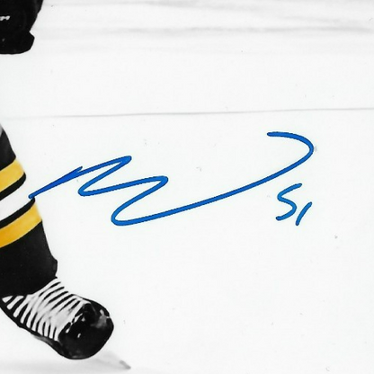 Signed Matthew Poitras Boston Bruins Autographed 8x10 Photo #1 Original