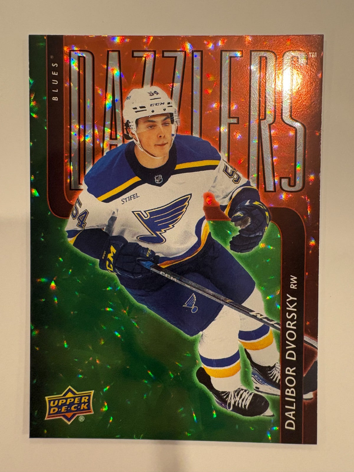 Upper Deck 2025-26 Holiday Dazzler Dalibor Dvorsky St Louis Blues DZ-7