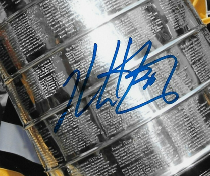 Signed Kris Letang Pittsburgh Penguins Stanley Cup 8x10 Photo #3 Original