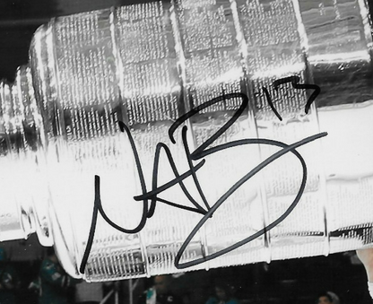 Signed Nick Bonino Pittsburgh Penguins Stanley Cup 8x10 Photo #1 Original