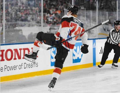 Signed Owen Tippett Philadelphia Flyers Stadium Series 8x10 Photo #1 Original