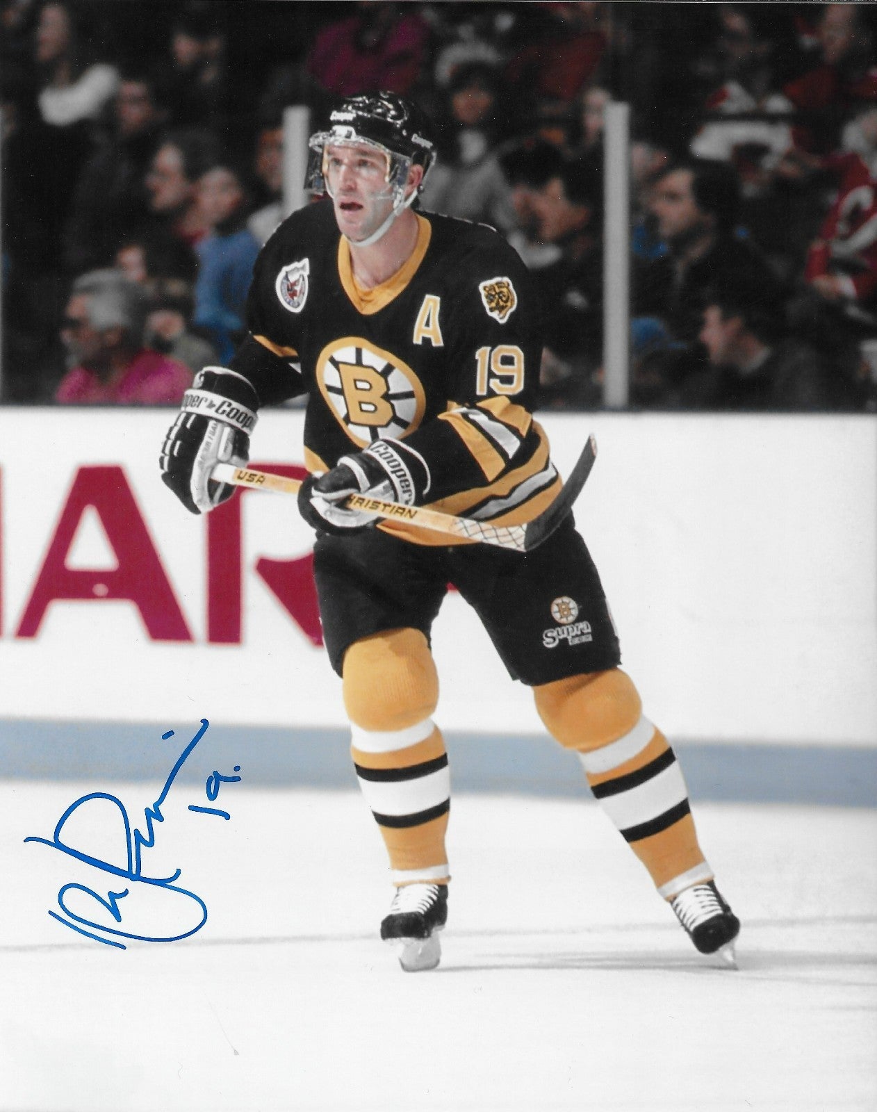 Signed Dave Poulin Boston Bruins Autographed 8x10 Photo #2 Original