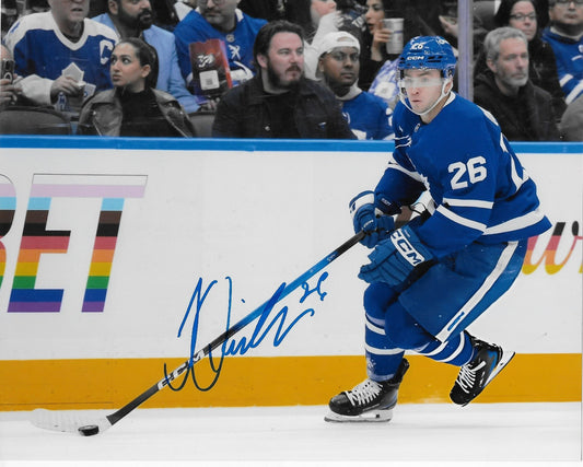 Signed Jacob Quillan Toronto Maple Leafs Autographed 8x10 Photo #1 Original