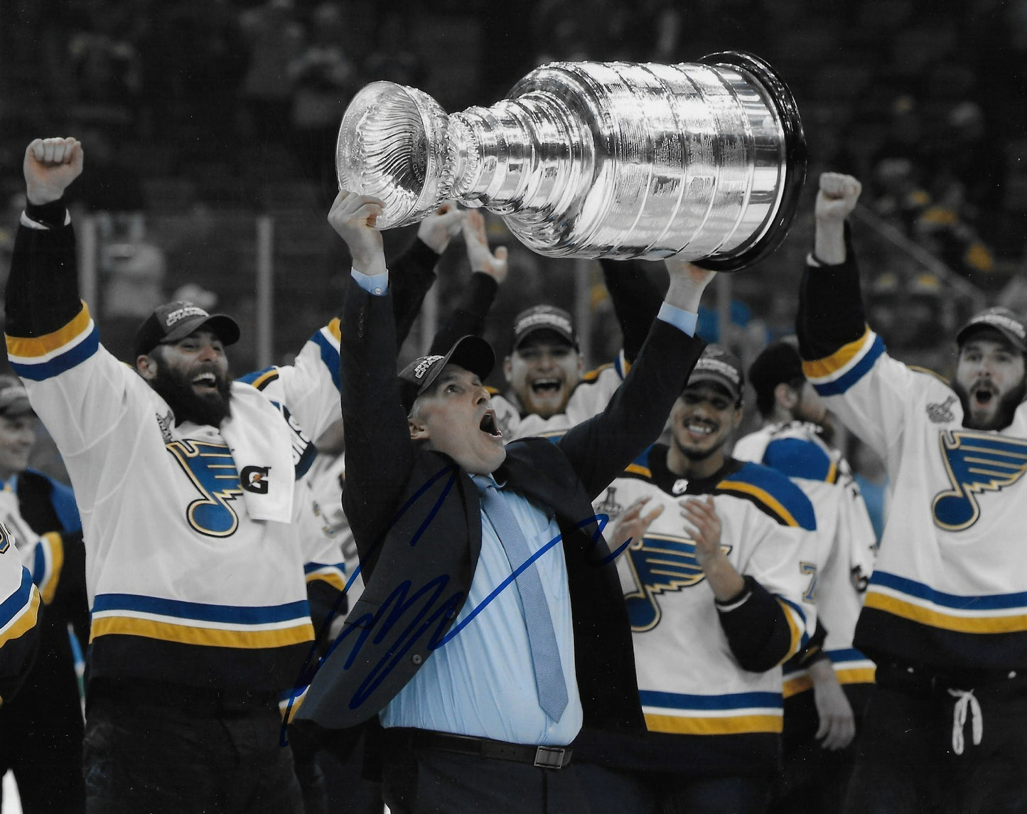 Signed Craig Berube St. Louis Blues Stanley Cup Autographed 8x10 Photo Original