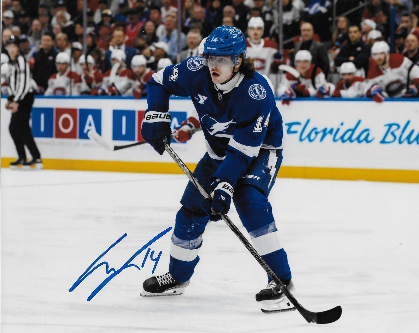 Signed Conor Geekie Tampa Bay Lightning Autographed 8x10 Photo #1 Original