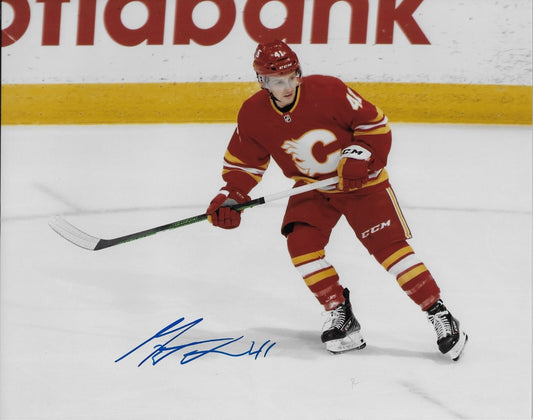 Signed Matthew Phillips Calgary Flames Autographed 8x10 Photo #3 Original