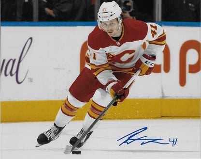 Signed Matthew Phillips Calgary Flames Autographed 8x10 Photo #1 Original