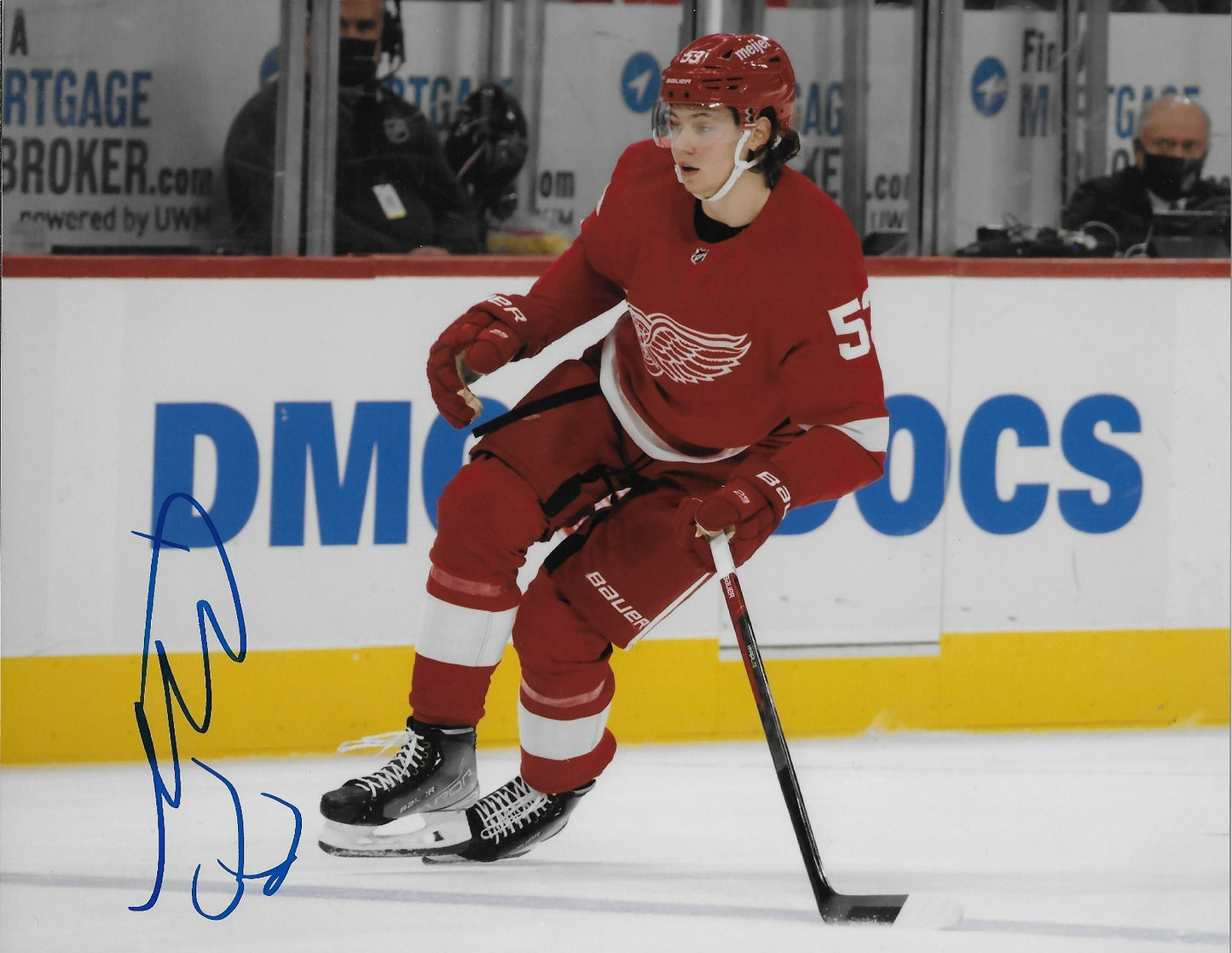 Signed Moritz Seider Detroit Red Wings Autographed 8x10 Photo #1 Original