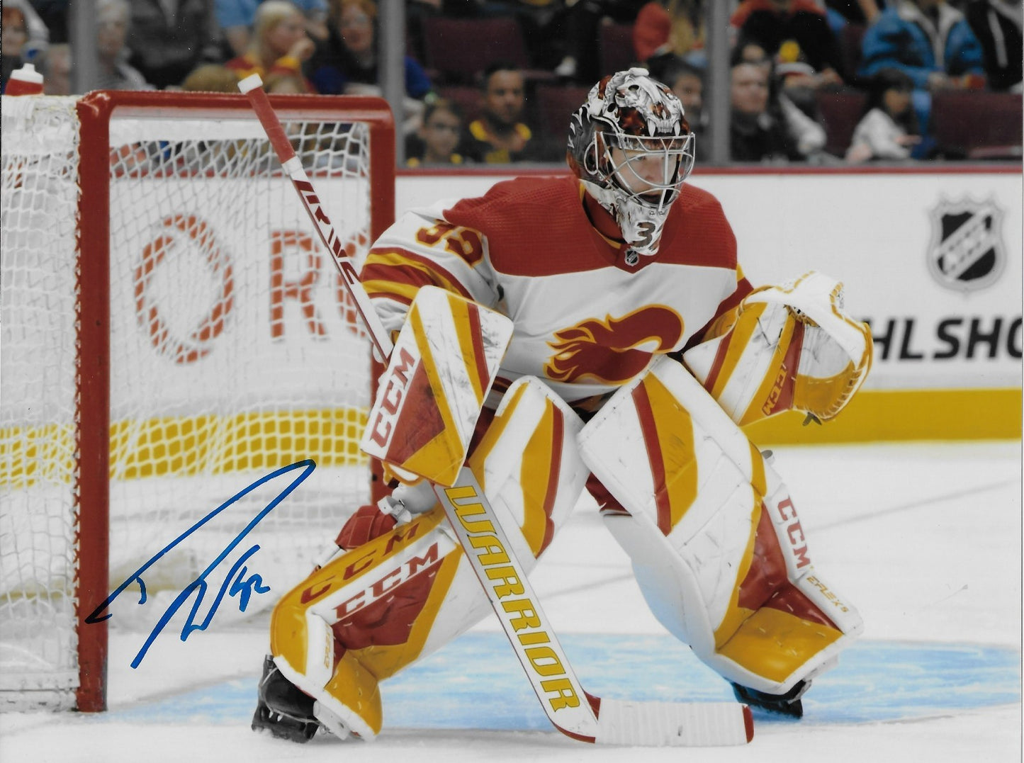 Signed Dustin Wolf Calgary Flames Goalie Autographed 8x10 Photo #1 Original