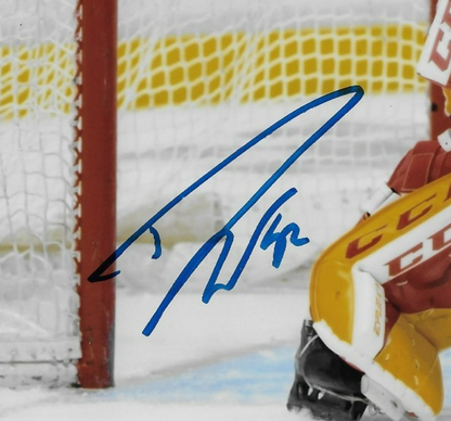 Signed Dustin Wolf Calgary Flames Goalie Autographed 8x10 Photo #1 Original