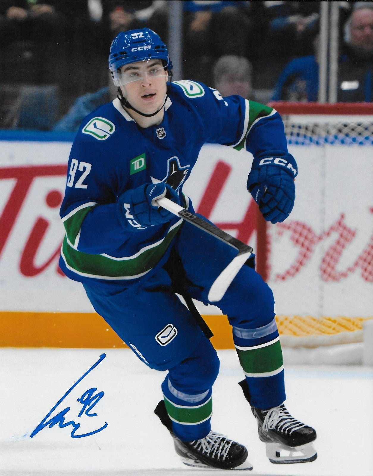 Signed Liam Ohgren Vancouver Canucks Autographed 8x10 Photo #1 Original