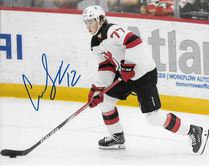 Signed Cam Squires  New Jersey Devils Autographed 8x10 Photo #1 Original