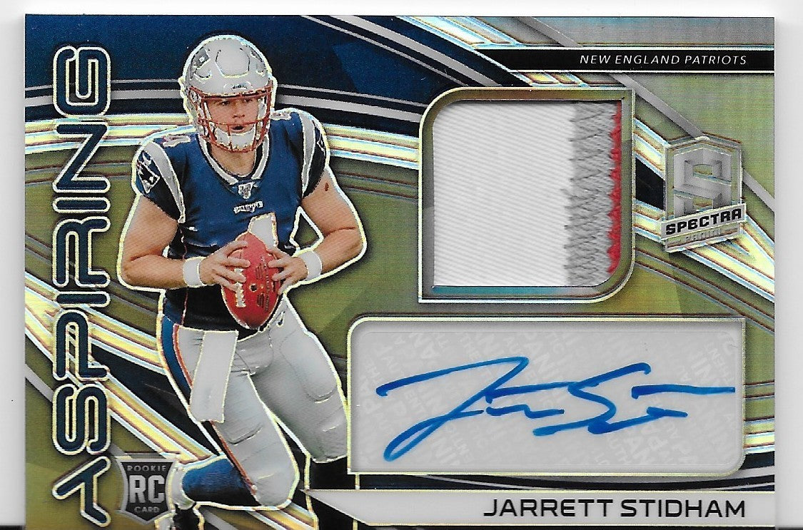 2019 Panini Spectra Aspiring Jarrett Stidham Rookie Patch Auto RPA/199