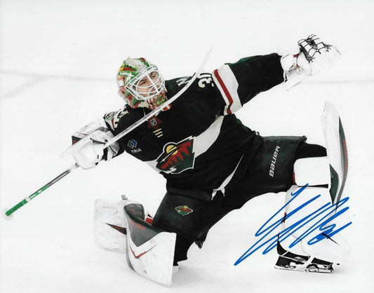 Signed Jesper Wallstedt Minnesota Wild Autographed 8x10 Photo #1 Original