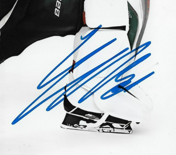 Signed Jesper Wallstedt Minnesota Wild Autographed 8x10 Photo #1 Original