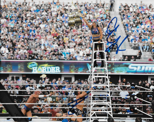 Signed Johnny Gargano & Candice LeRae Smack Down WWE 8x10 Photo #2 Original