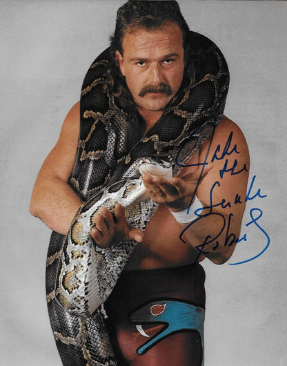 Signed Jake the Snake Roberts AEW WWE Autographed 8x10 Photo #1 Original