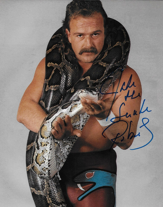 Signed Jake the Snake Roberts AEW WWE Autographed 8x10 Photo #1 Original