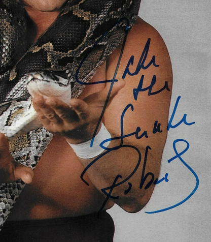 Signed Jake the Snake Roberts AEW WWE Autographed 8x10 Photo #1 Original